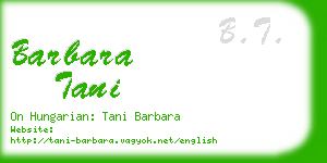 barbara tani business card